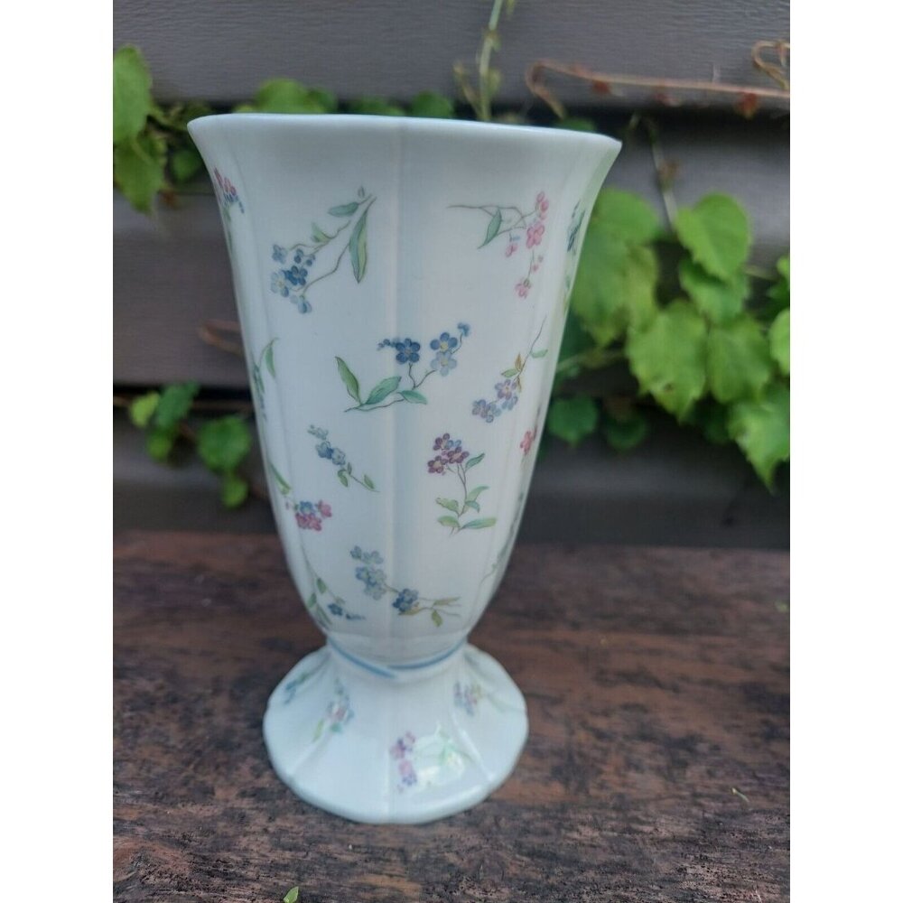 Royal Worcester Forget Me Not Vase Made In England